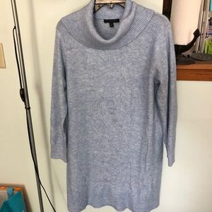 Cowl neck sweater dress